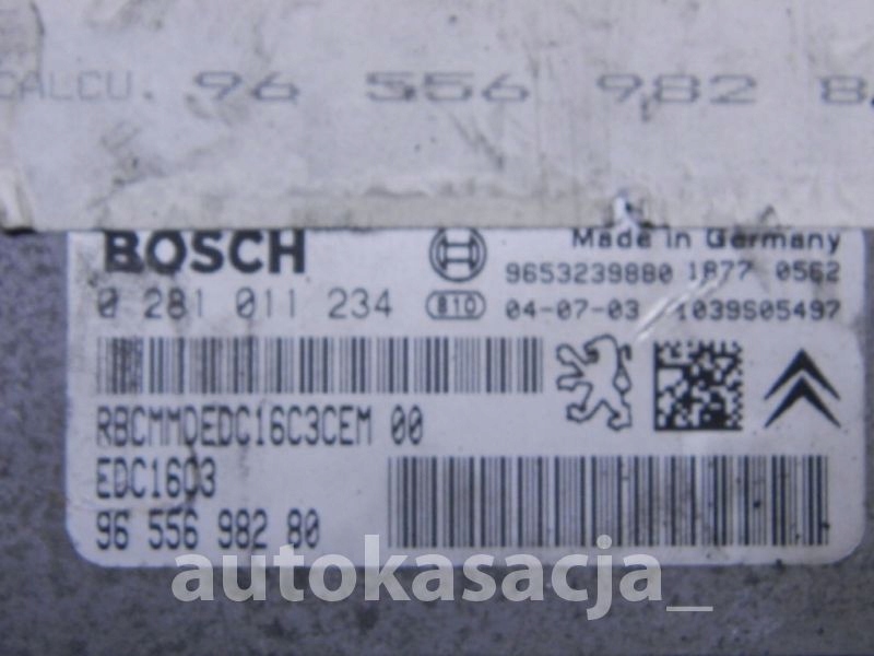 фото №4, Peugeot 307 бортовой компьютер двигателя 1,6 hdi 9655698280