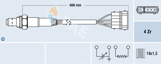 фото №2, Датчик лямбда-зонд fae do vw vento 2.0