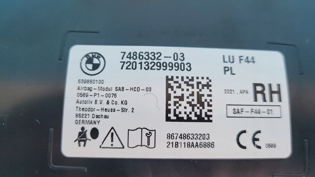 фото №12, Bmw 2' f44 218d gran coupe 21r подушка подушка безопасности w сиденье правая 7486332