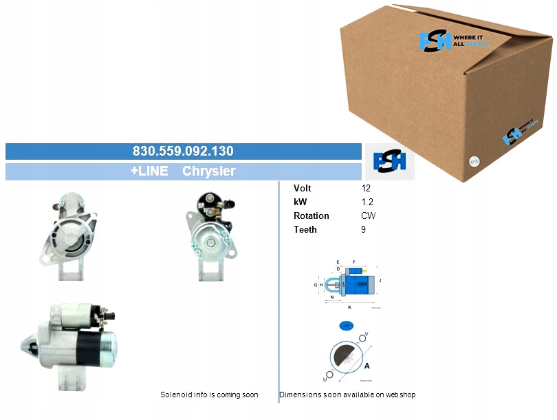 фото №1, Стартер bv psh 830.559.092.130