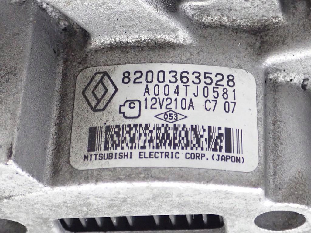 фото №5, Генератор оригинал 8200363528 renault megane scenic ii 1.5 dci 07r