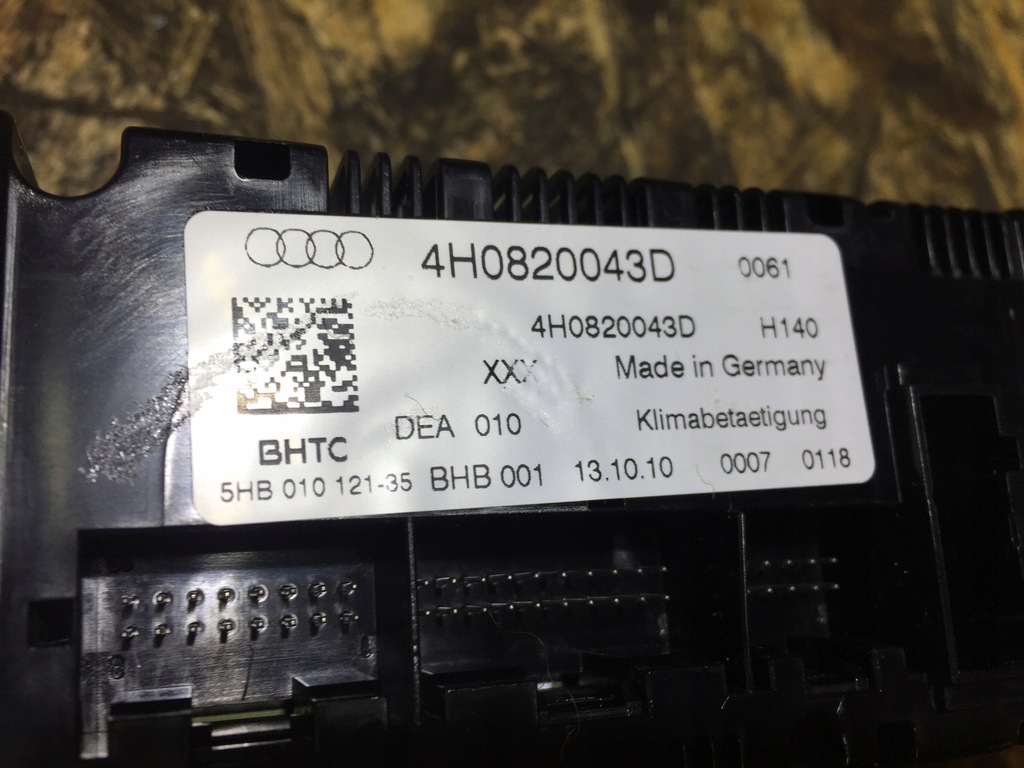 фото №7, Audi a8 d4 панель управление обдув кондиционера 4h0820043d
