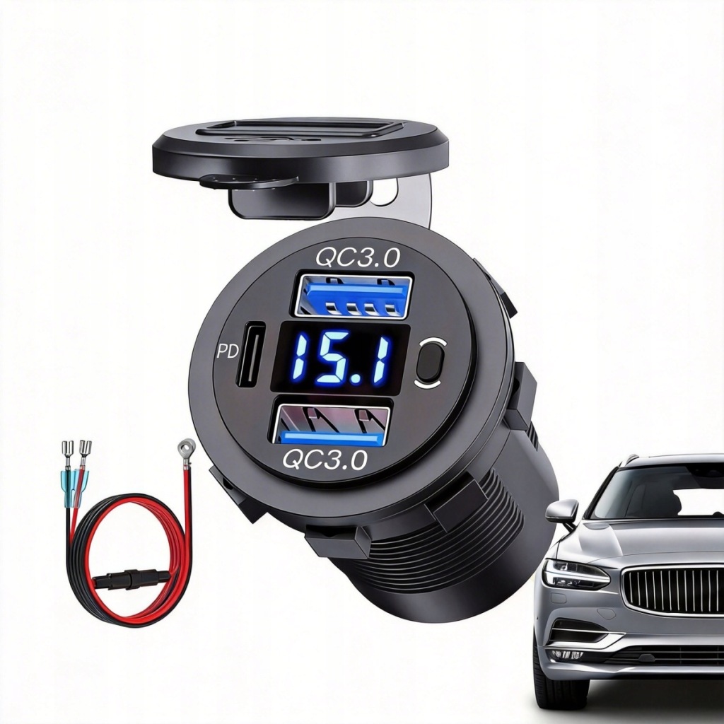 Зарядное устройство usb qc 3.0 pd 66w к надстройка quick charge 12v 24v Киев