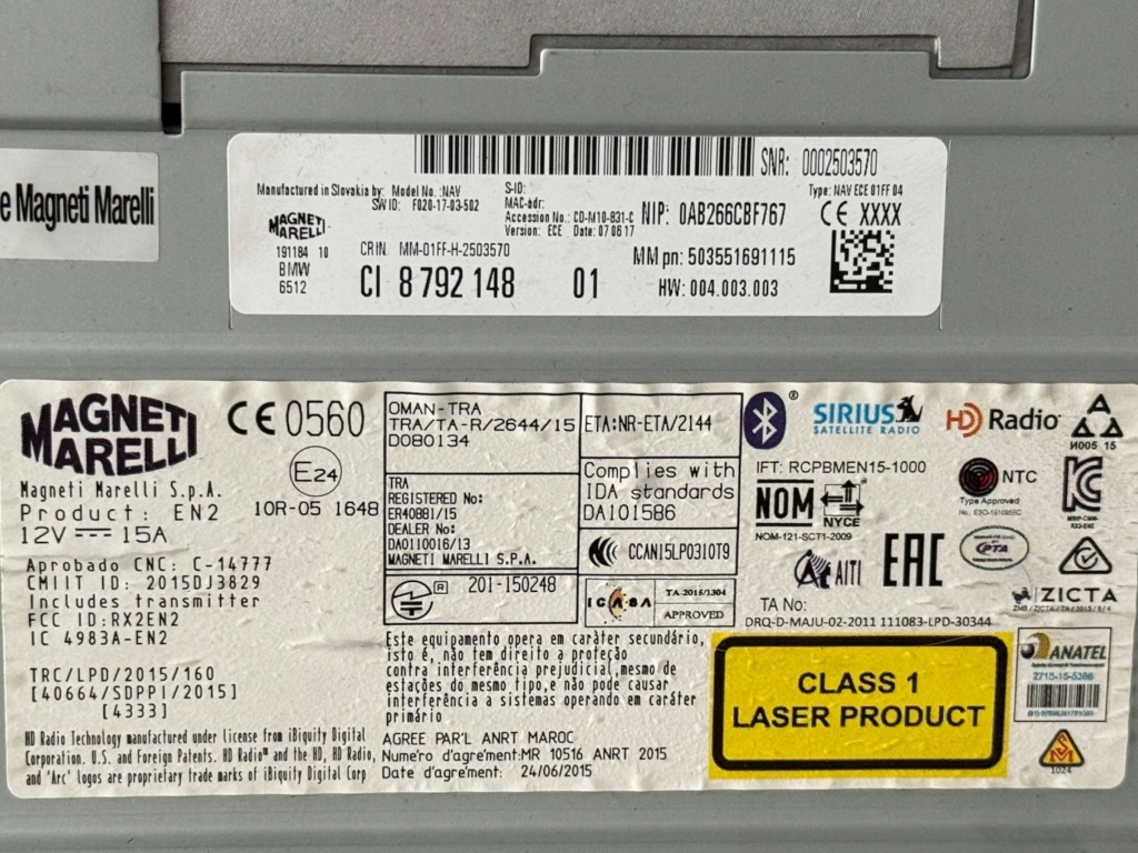 Считыватель радио навигация bmw seria 3 f30 f31 8792148 Доставка