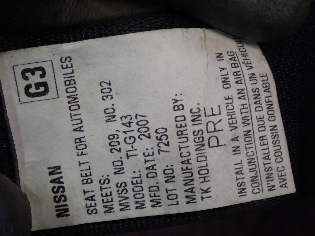 фото №6, Nissan tiida i versa 06-09 pas безпеки правий перед 2027834