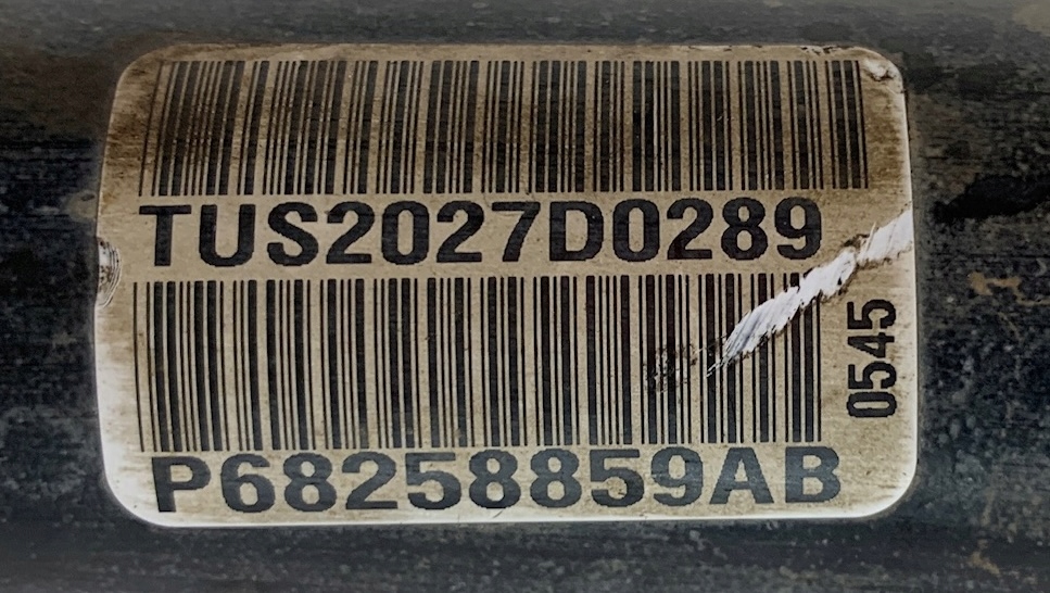 фото №11, Оригинал dodge charger 5.7 15- приводной вал задняя задняя левая = правая 68258859ab