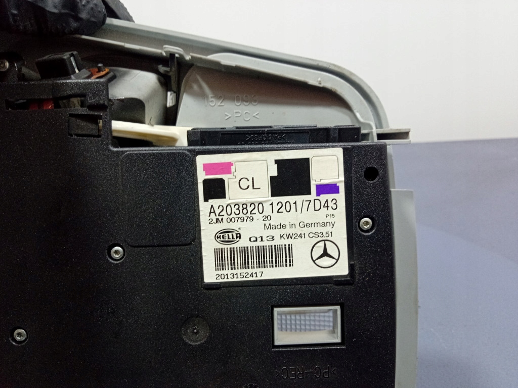 фото №5, Mercedes c klasa w203 coupe лампа потолочный a2038201201