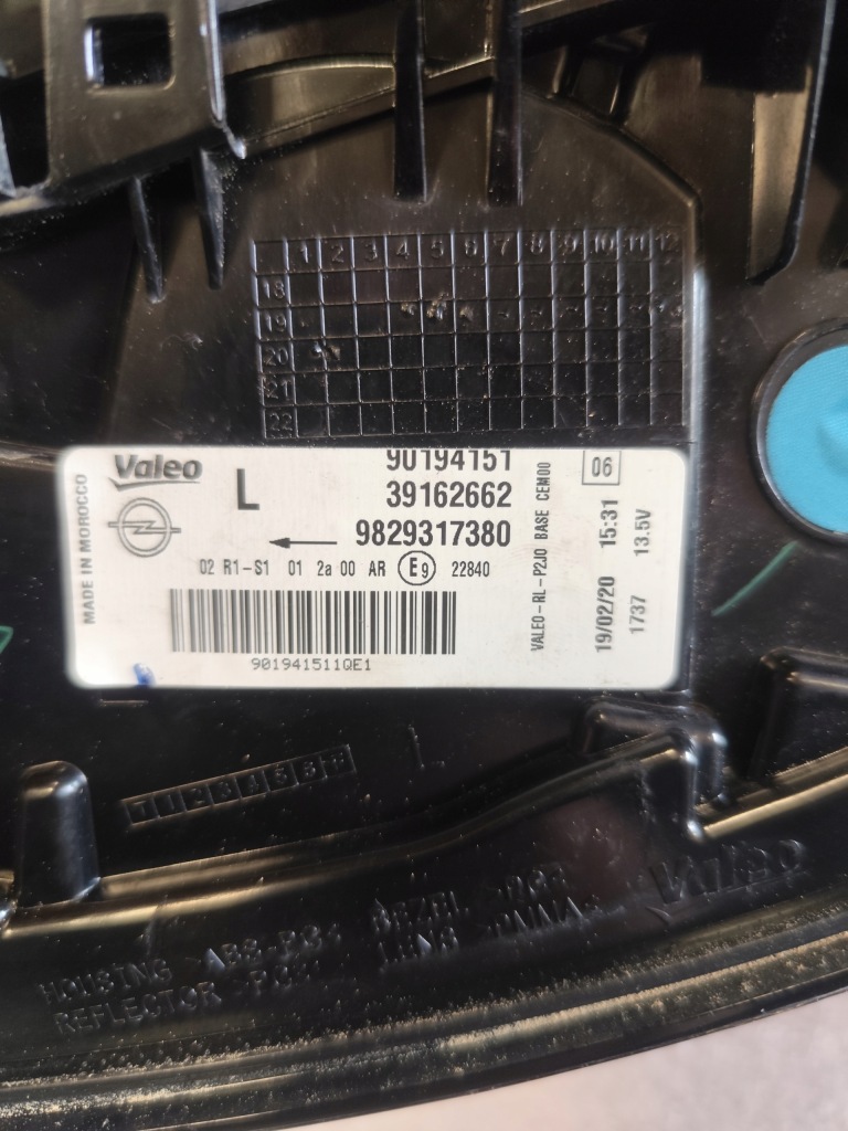 фото №7, Лампа задняя левая opel corsa f nr org 9829317380