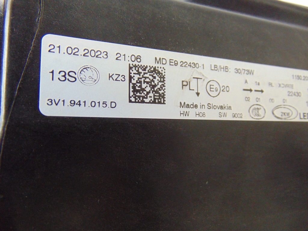 фото №12, Лампа левая перед full led skoda superb iii 3 lift идеальное состояние оригинал europa