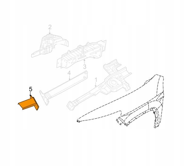 фото №1, Отбойник jeep cherokee kl 14- 68096087ab левый