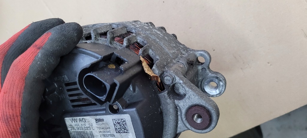 фото №10, A3 8v генератор 1.6 tdi 03l903023l vw audi skoda