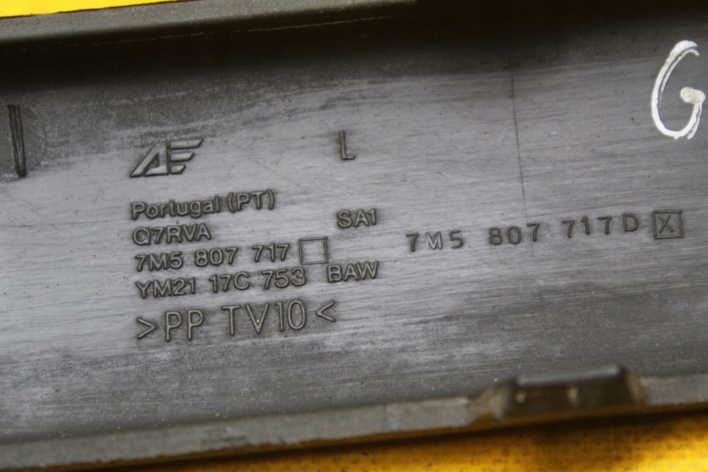 фото №8, Молдинг бампера лівий перед galaxy mk1 fl 7m5807717