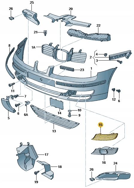 фото №11, Решётка радиатора решётка w бампер левая seat leon toledo 1999-2005 оригинал