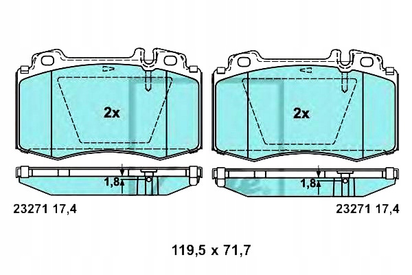 фото №1, Ate тормозные колодки тормозные керамические mercedes m w163