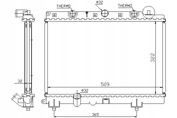 фото №10, Nissens радиатор двигателя rover 200 95- 2.0 td