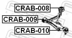 Febest сайлентблок важіль передньої chrysler sebring/cirrus/stratus r/t Доставка