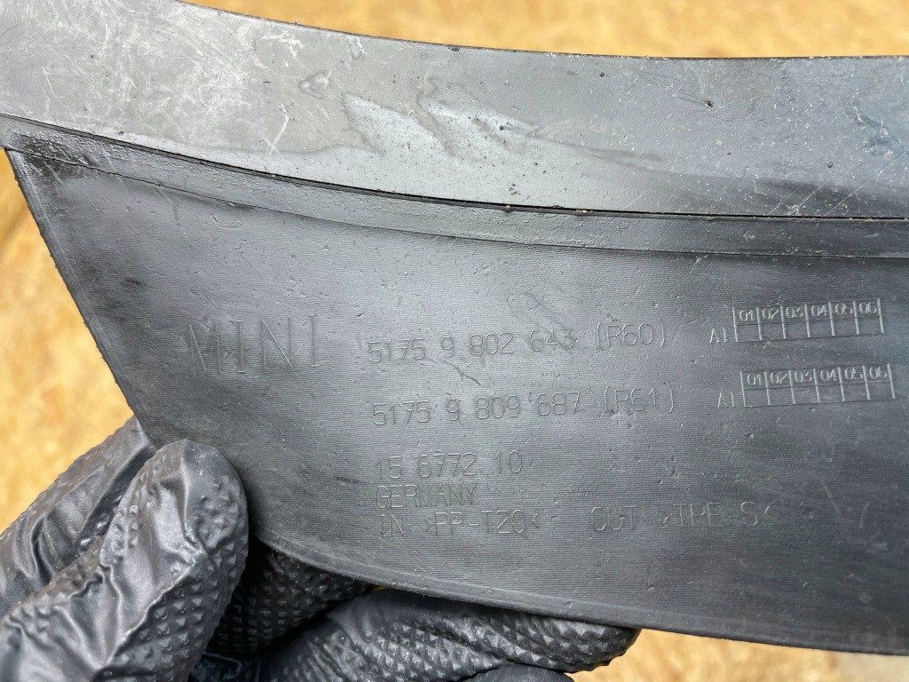 фото №11, Брызговик спойлер защита подкрылок перед левый mini countryman r60 9802643