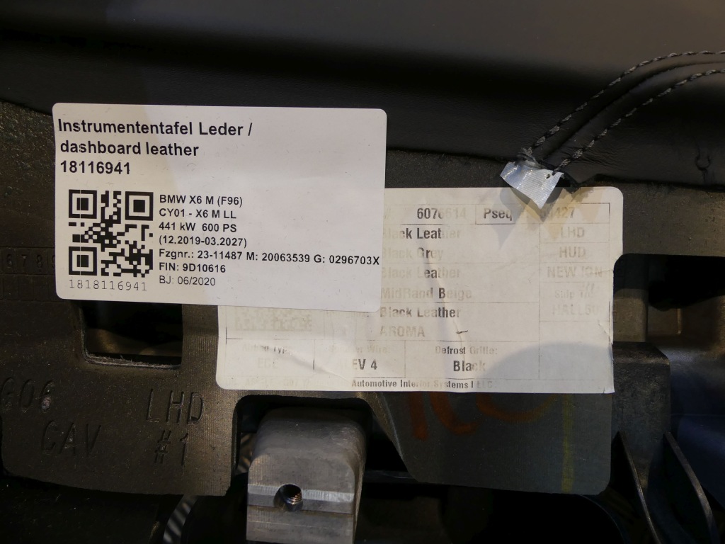 фото №6, Bmw g05 g06 g07 f95 f96 приборная панель приборная панель  оранжевая nić