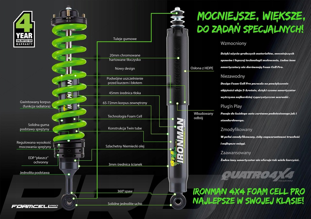 фото №9, Toyota land cruiser prado 120 | 150 17+ kpl hdrozbieralnych амортизаторов