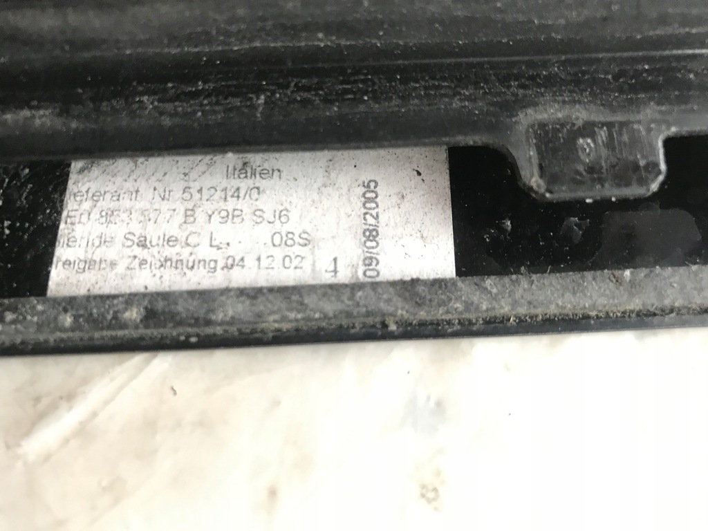 фото №8, Молдинг стойка левый задняя audi a8 s8 d3 4e0853377b