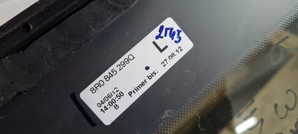 фото №13, Q5 8r скло кузовна ліва лівий задня as3 12r 8r0845299q