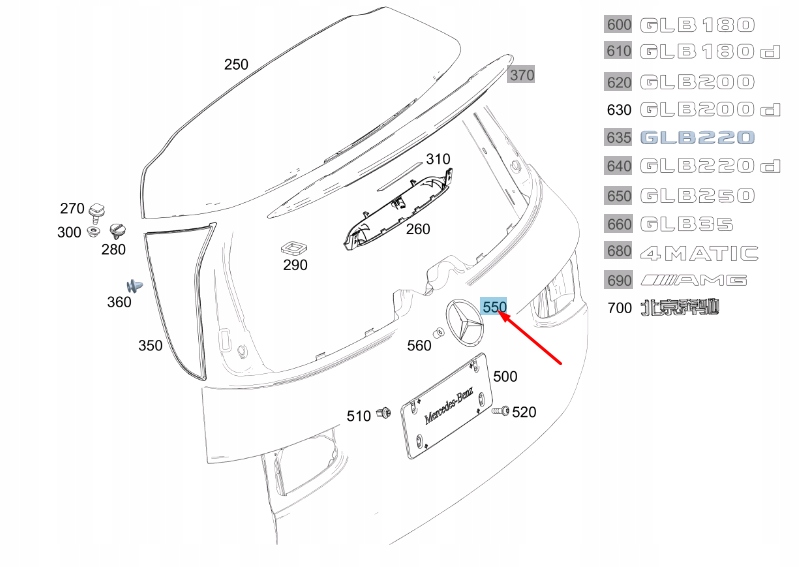 фото №8, Mercedes-benz glb x247 rear mercedes star badge emblem a2478170016