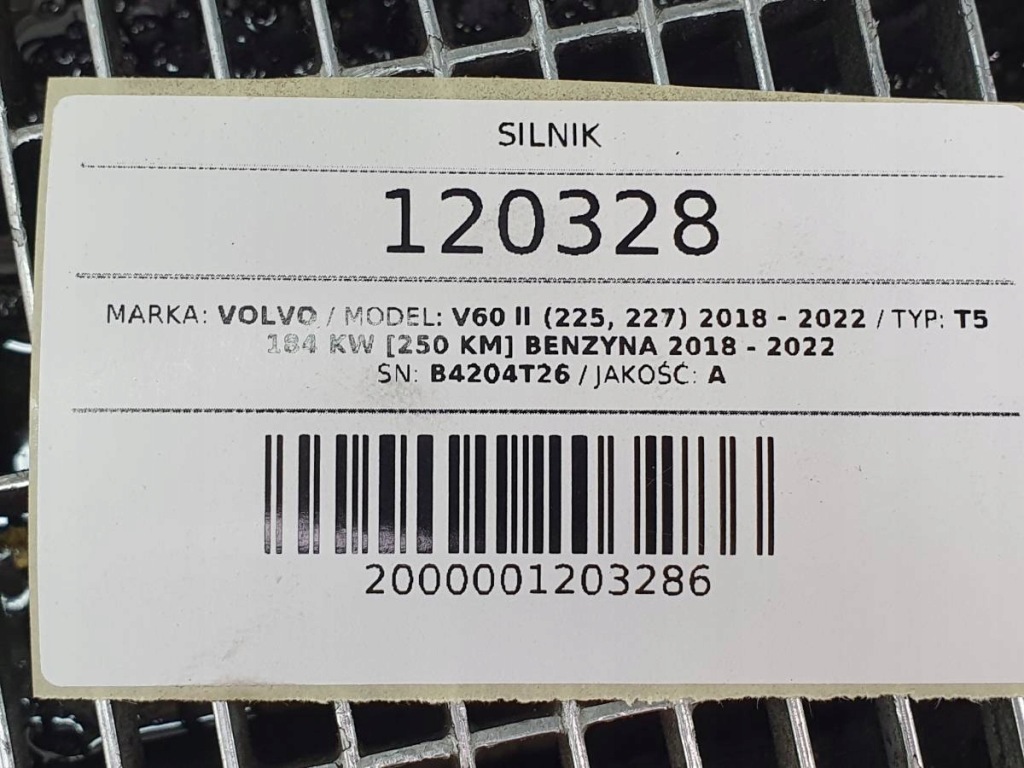 фото №12, Двигун блок двигуна 2.0 b volvo v60 ii v90 xc60 b4204t26 250