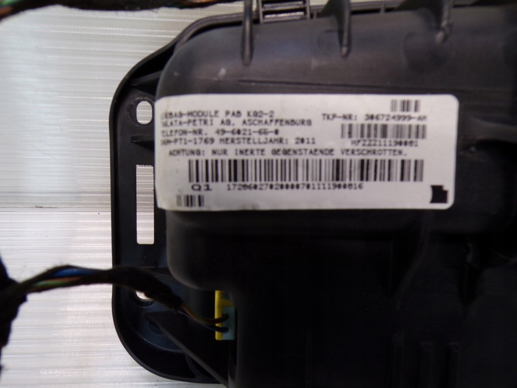 фото №8, Подушка пассажира подушка безопасности mercedes slk slc w172 r172 1728602702