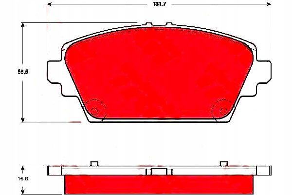 фото №1, Trw гальмівні колодки ham. nissan перед almera