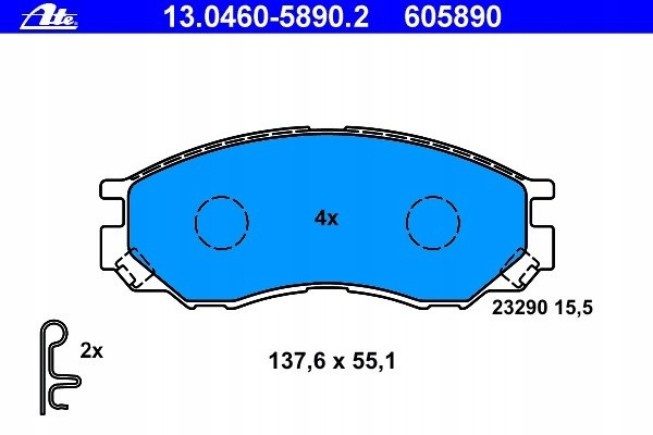фото №1, Тормозные колодки перед mitsubishi l200, l300, space gear