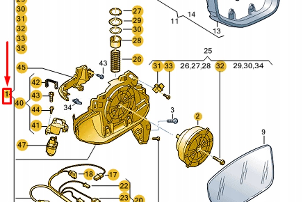 фото №11, Audi e-tron gt зеркало боковой правое передние rhd nowe оригинальные 4j385741