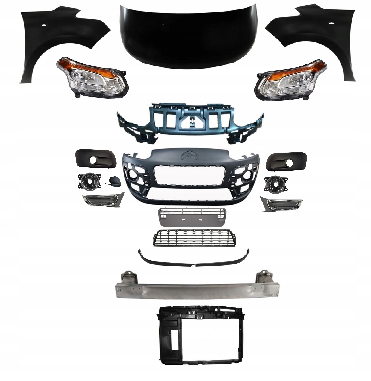 фото №2, Citroen c3 picasso 2008+ kompletny перед капот pas