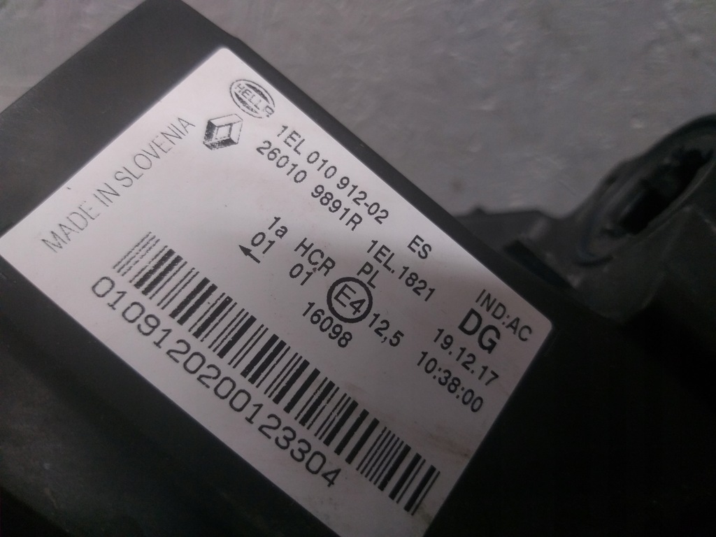 фото №5, Лампа перед права renault zoe 260109891r