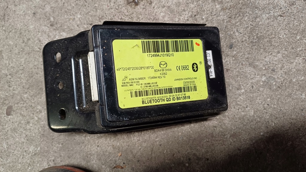 фото №1, Mazda 3 bl 09-13 модуль bluetooth bda466dhxa