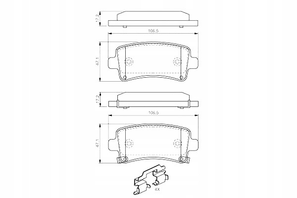 фото №1, Bosch гальмівні колодки гальмівні задня buick lae chevrolet malibu opel insignia a