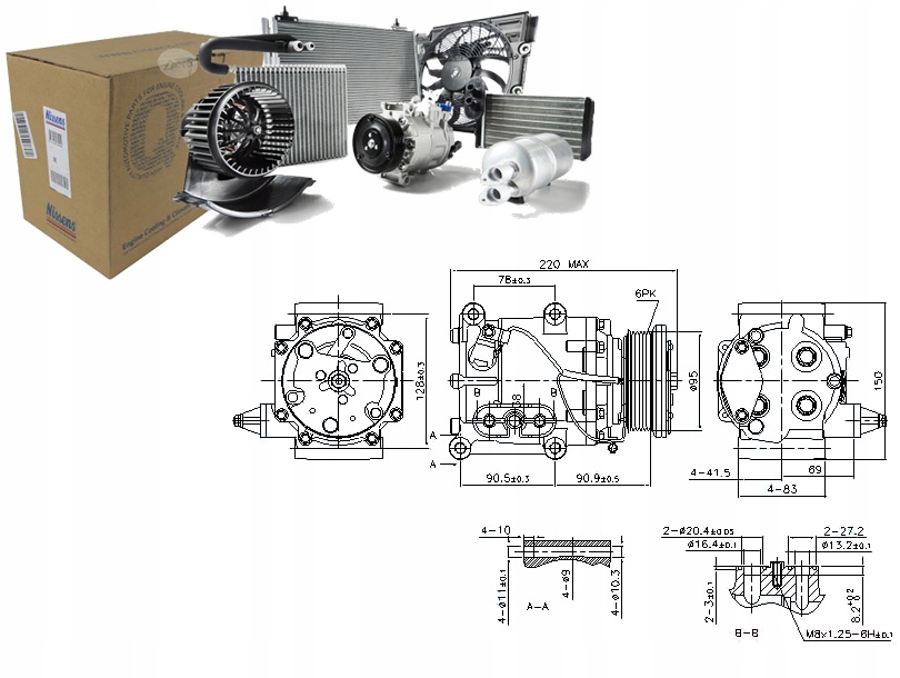 фото №1, Nissens компрессор кондиционера ford cougar, fiesta