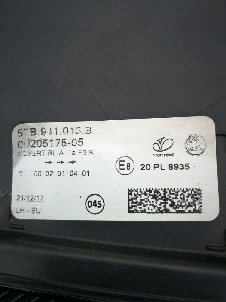 фото №12, Skoda karoq 57b 17- лампа фара лівий перед full led 57b941015b