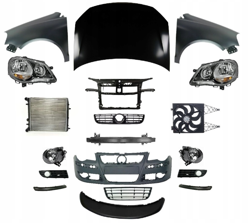 фото №1, Polo 9n3 05-09 перед капот бампер pas лампа