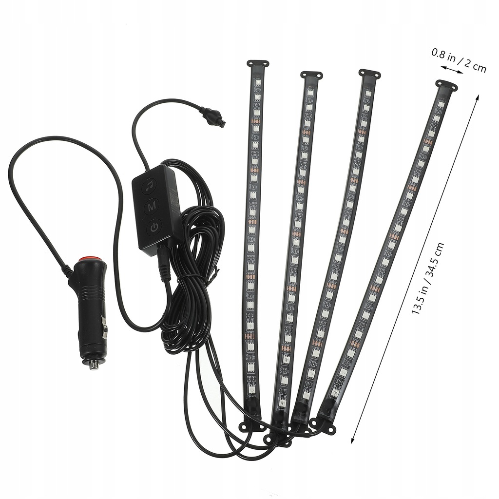 фото №13, Лента led do автомобиля rgb led gadżety 4w1 набор прикуриватель + pilot