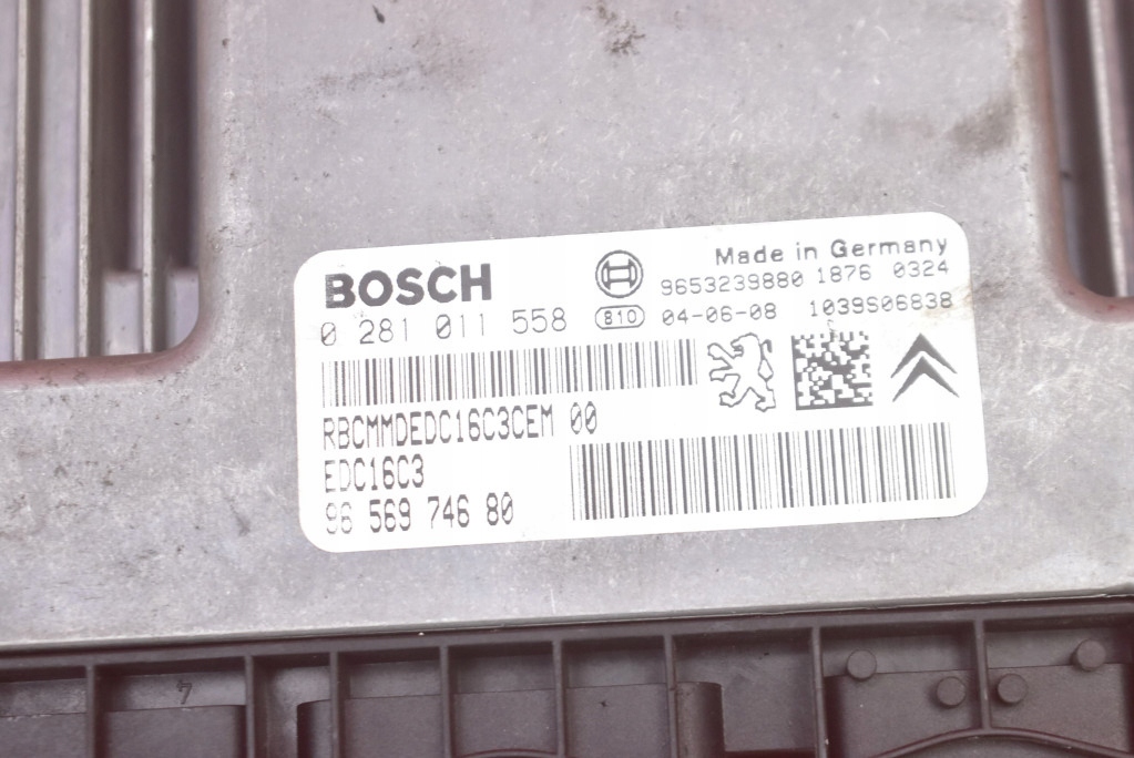 фото №7, Блок керування бортовий комп'ютер двигуна 9656974680 peugeot 407 1.6 hdi 109 km 04-10