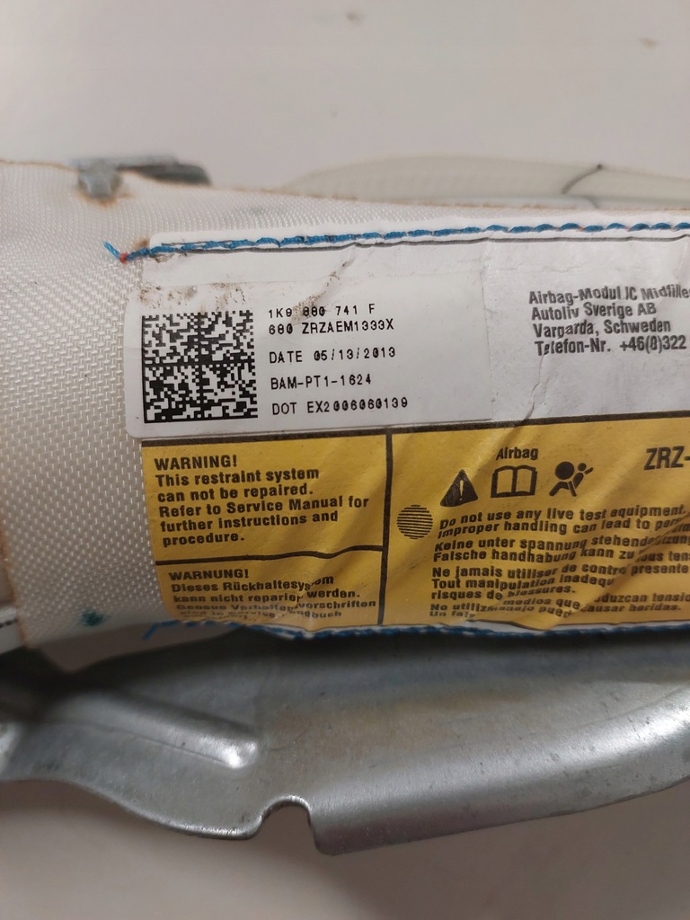 фото №6, Шторка безпеки подушка безпеки ліва vw golf vi kombi 1k0880741f