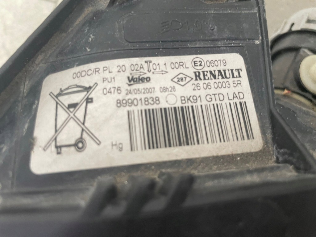 фото №9, Фара лампа перед renault laguna iii jak nowe пробіг 20 km