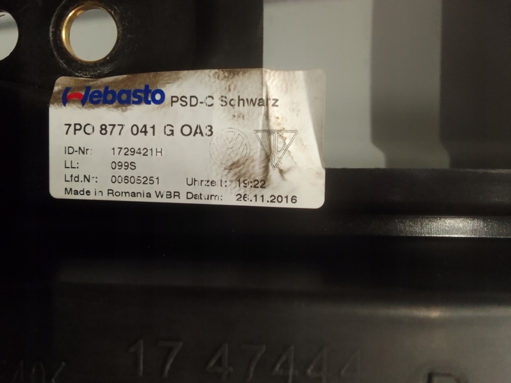 Porsche cayenne 2 рестайлінг  7p 14-17 люк панорама 7p0877041g в Україні