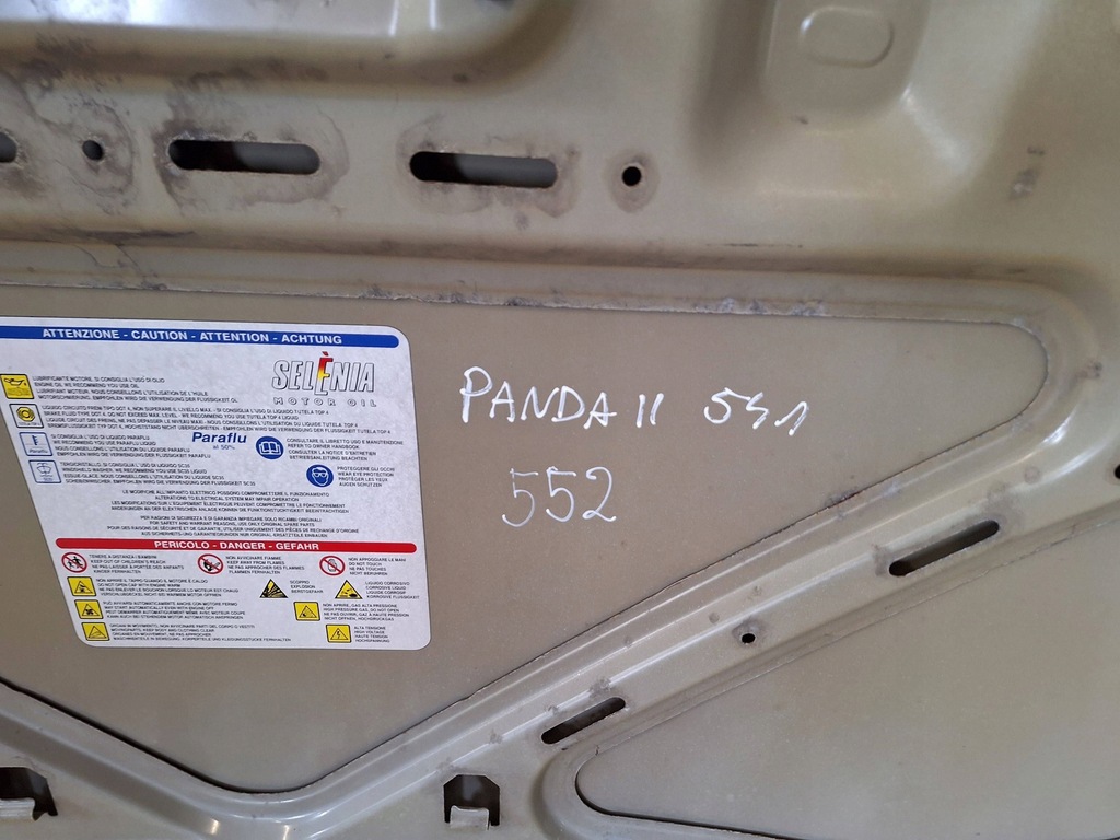 фото №8, Капот крышка двигателя fiat panda ii 06-12 lak: 541 nr552