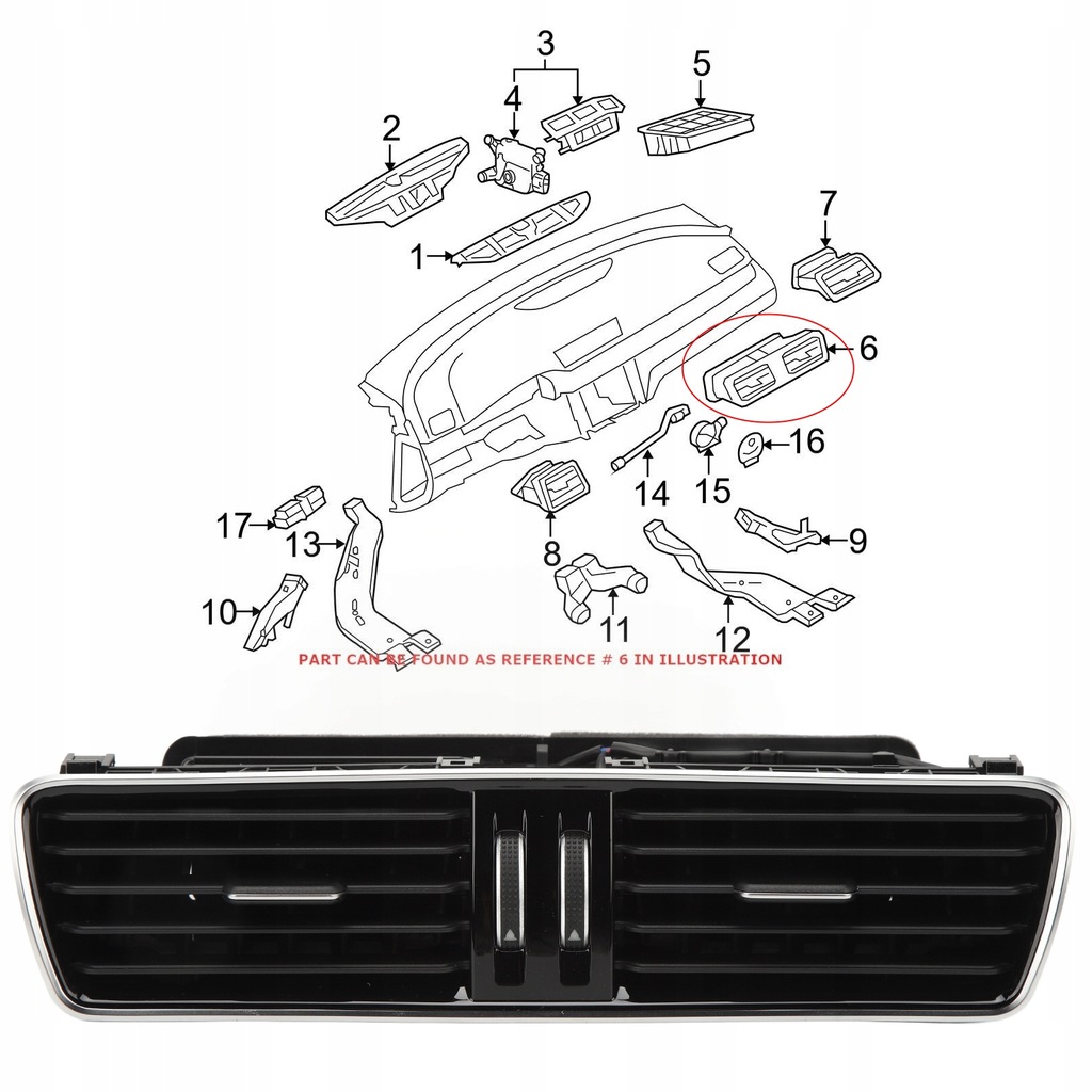 фото №7, Чорний хромований повітропровід na desce приладової панелі