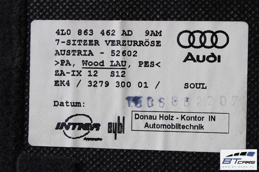 фото №9, Audi q7 обшивка килимок pas багажника 4l0863879 -4l0863880 4l0864483 4l0863462
