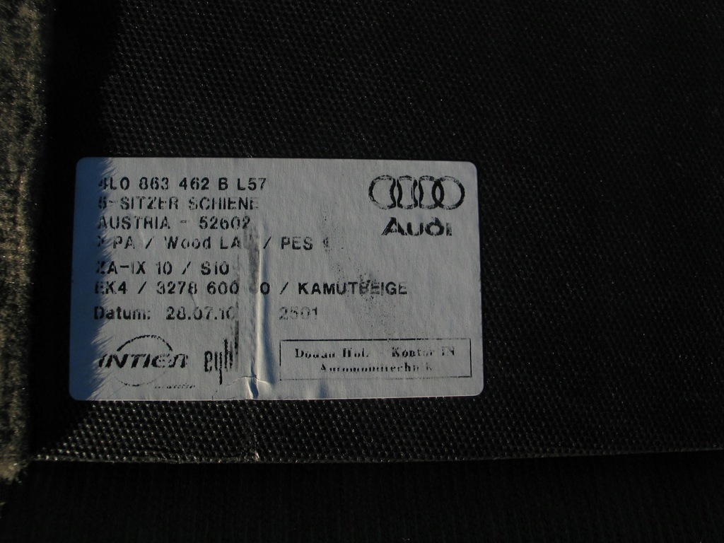 фото №9, Обшивка підлога багажника audi q7 05-15r. 4l 4l0 4l0863462b світла