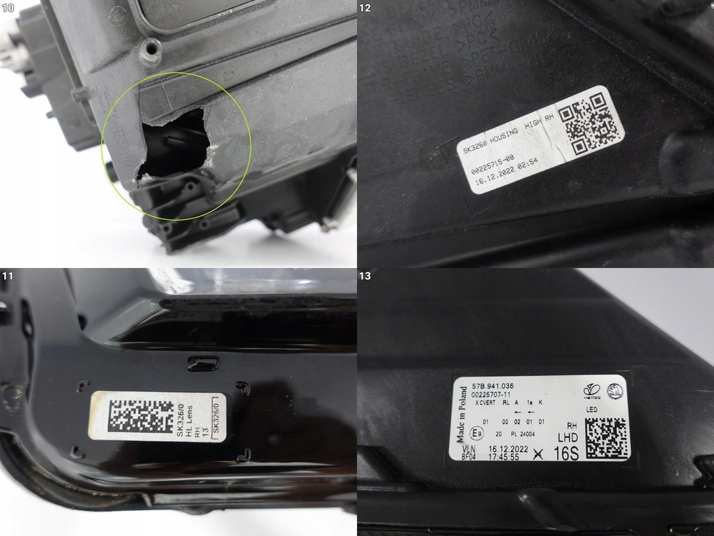 фото №11, Skoda karoq 57b lift 22- лампа full led crystal lighting правая eu