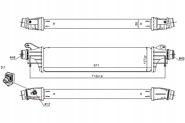 Nissens інтеркулер радіатор повітря впускний opel adam corsa e Ціна