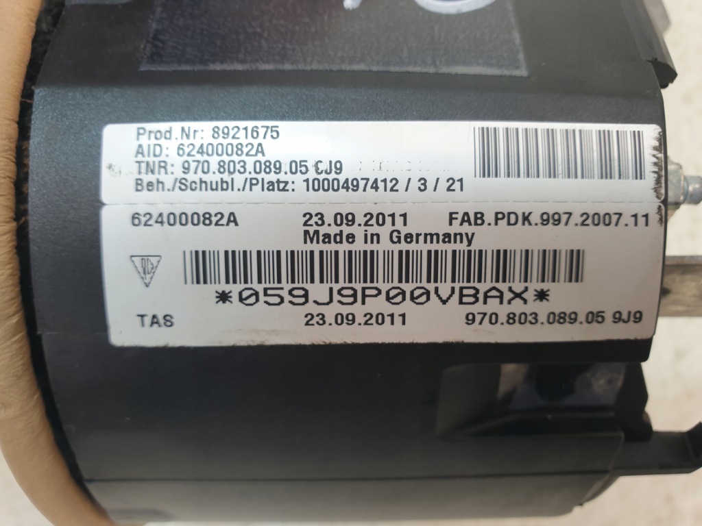 фото №6, Porsche panamera 970 подушка подушка безопасности водителя oryg